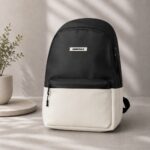 TAZWAR Minimal Black Cream Backpack